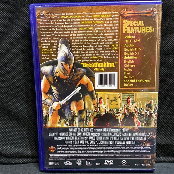 Brad Pitt  Rated: R “Troy” (DVD) used - Picture 2 of 4